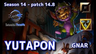 【JPサーバー/M1】DFM Yutapon ナー(Gnar) VS レネクトン(Renekton) TOP - Patch14.8 JP Ranked【LoL】