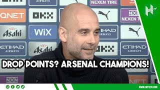 Arsenal will be CHAMPIONS if we drop points! | Pep Guardiola | Man City 5-1 Wolv