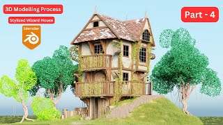 Building a Wizard’s House in 3D: A Magical Art Journey! | Blender 4.2 | Part 4