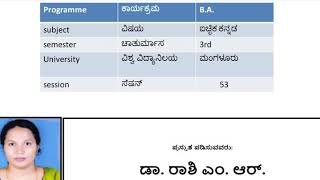 ಹರಿಹರನ ರಗಳೆಗಳು- ಬಿ. ಎ ಐಚ್ಛಿಕ ಕನ್ನಡ- 53