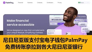 尼日尼亚版支付宝电子钱包Palmpay介绍,可以免费转奈拉到各大银行和虚拟卡账号