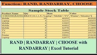 RAND | RANDARRAY |Random Text Generator in Excel 365 – RANDARRAY + CHOOSE | Create Random Names