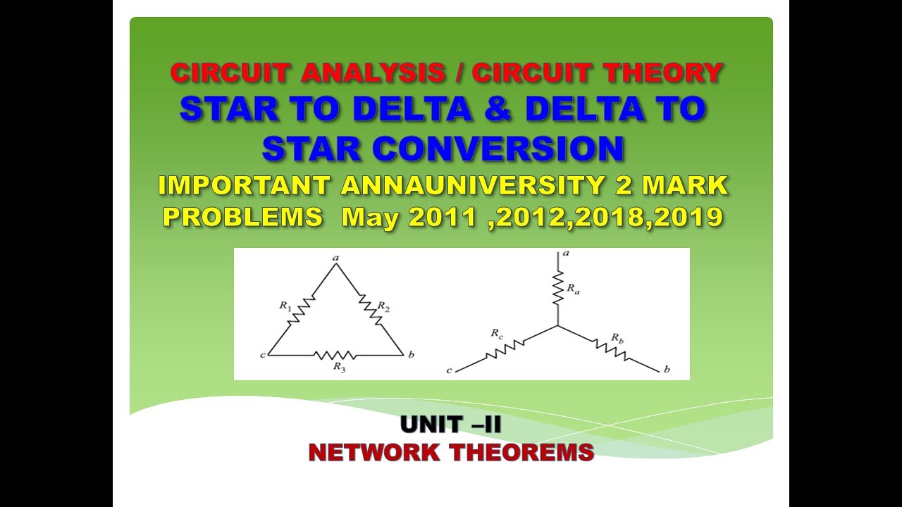 Star To Delta Conversion | Delta To Star Conversion Problems | Circuit ...