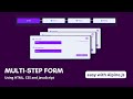 Multi-Step Form using HTML CSS and JavaScript | Form with Progress Bar