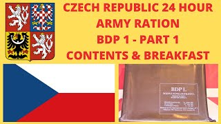 CZECH REPUBLIC ARMY - 24 HOUR RATION - BDP1 CONTENTS \u0026 BREAKFAST TASTE / TEST REVIEW