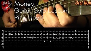 Money Guitar Solo Lesson - Pink Floyd (with tabs)