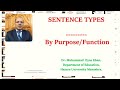 Sentence Types by Purpose/Function