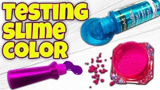 Testing Slime Pigments! What Works Best For Coloring Slime?