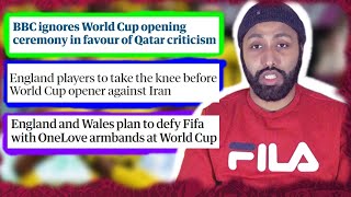 Football Fan REACTS to BBC CANCELS WORLD CUP CEREMONY, ENGLAND KNEE IRAN & ONELOVE ARMBAND #shorts