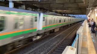 E233系上野東京ライン高崎線普通籠原行き大森駅通過