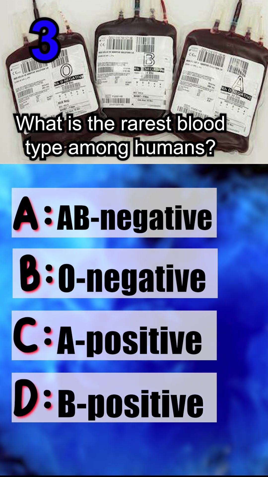 Trivia: What Is The Rarest Blood Type Among Humans? - YouTube