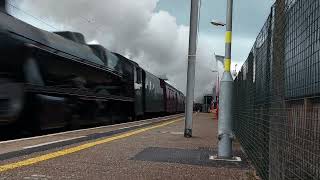 45627 'Sierra Leone' at Armathwaite and Penrith. (Along with the Blue Pullman)