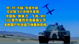 中国版“弹簧刀”—飞鸿-901打击画面首次公开！多款国产巡飞弹重磅亮相！大国重器智能化升级！可识别飞行员操作意图，歼-20“大脑”升级，数字电传飞控新一代战机标配！接近海水背景噪声：潜艇实现“声隐身”