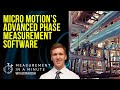 Micro Motion’s Advanced Phase Measurement Software | Measurement In A Minute