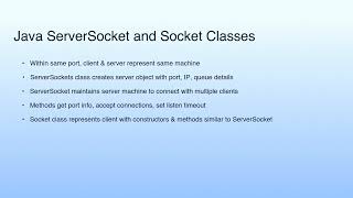 Java ServerSocket and Socket Classes | Lecture 48: Networking with Java