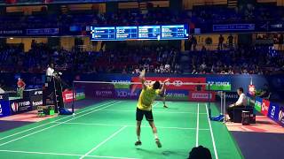 Lin Dan vs Brice Leverdez Nice Angle Crazy Defense - French Open