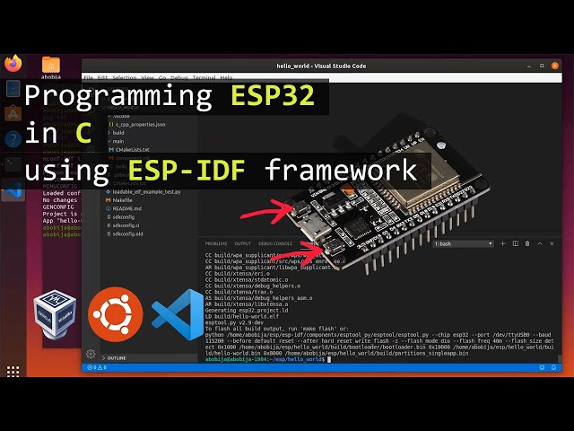 Esp Idf3 Program Esp32 In Visual Studio Code Esp Idf