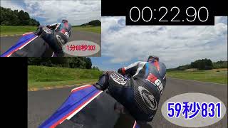 59秒831と1分00秒303の比較動画/鈴鹿ツインサーキット/ラパラ/15YZF-R1/EIGHT/才谷屋ファクトリー