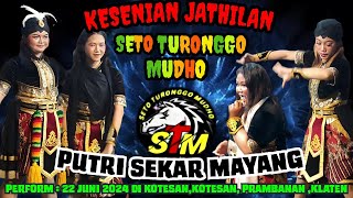 JATHILAN SETO TURONGGO MUDHO PUTRI SEKAR MAYANG  PERFORM di KOTESAN,PRAMBANAN KLATEN, 22 JUNI 2024