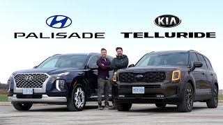 2021 Kia Telluride vs Hyundai Palisade // Battle Of The Affordable Luxury SUVs