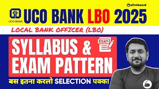 UCO Bank LBO Exam Pattern 2025 | UCO Bank LBO Syllabus 2025 | Complete Details By Prabal Sir