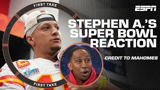 Stephen A. gives props to SUPERSTAR Patrick Mahomes for the Chiefs' Super Bowl c