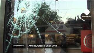 Greek clashes leave a trail of devastation