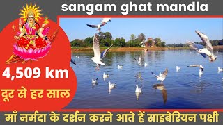 sangam ghat mandla| मंडला नर्मदा बंजर संगम घाट| narmada parikrama starting point famous ghat narmada