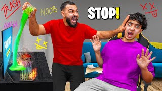 MEAN Big Brother Pranks Little Brother For 24 Hours.. (FORTNITE!)