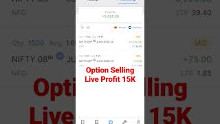 option selling profit live #stockmarket #nifty