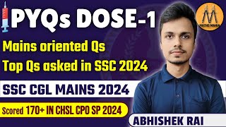 MATHS TOP QUESTIONS ASKED IN 2024 | PYQs DOSE 1 FOR SSC CGL MAINS 2024