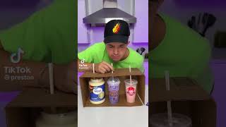 Preston Tries The Grimace Shake (GONE WRONG😱)#shorts #grimaceshake #blowup