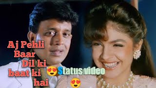 Aj pehli Baar Dil Ki Bat||Kumar Sanu√Alka Yagnik🥀Mithun ch√poojaBhatt#shorts#viralvideo#shirtsvideo