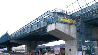 作業員など8人死傷の国道1号静清バイパス「橋桁」落下 事故があった箇所の工事が完了＝静岡国道事務所