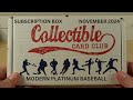 COLLECTIBLE CARD CLUB NOVEMBER 2024 - BASEBALL SUBSCRIPTION BOX - THIS BOX WAS LOADED WITH HITS! 🔥🚒