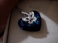 Lovely blue Swarovski crystal butterfly necklace