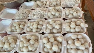 Myanmar water festival floating rice balls မုန့်လုံးရေပေါ်