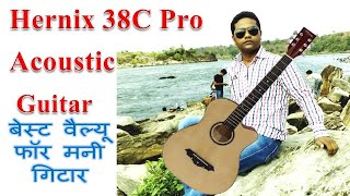 Henrix 38C Pro Acoustic Guitar unboxing, review and sound test. Budget and Best Guitar under 5000