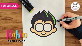 Como pintar a ROBIN en PIXEL ART – Tutorial paso a paso #pixelart #robin #art #tuto