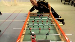 Foosball - Frederic Collignon warming up