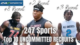 College Football Recruiting: Top UNCOMMITTED Recruits in 247Sports Class of 2022 Rankings!  [Top 10]