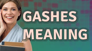 Gashes | meaning of Gashes