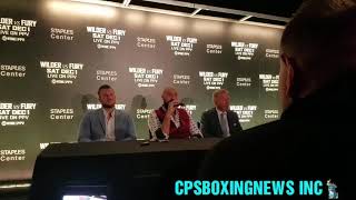 TYSON FURY(PRESSCONFERENCE IN NYC) SINGS A SONG FOR DEONTAY WILDER