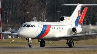 MUST SEE: Yakovlev YAK-40 Take Off at Airport Bern-Belp (Spectacular View)
