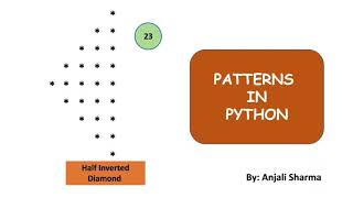 Half Inverted Diamond Pattern | Patterns in Python | Python Lectures |