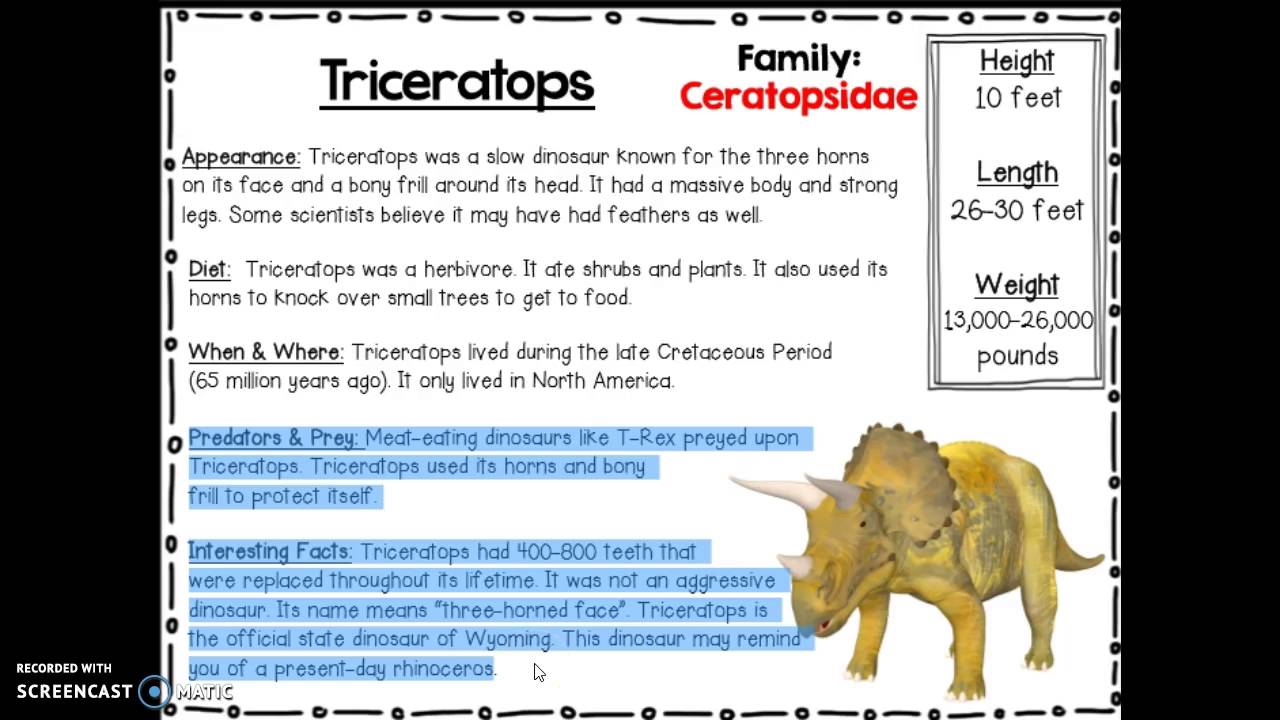 39 Interesting Facts About Triceratops - Top Blog With Educational Games