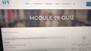 (APF ) free RBT exam Module 2B  40 hours