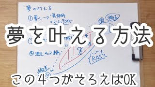 夢を叶えるを劇的にアップさせる4つの方法｜書くだけじゃない【手帳ノート術】