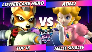 LMM Miami 2024 - Lowercase Hero (Fox) Vs. ADMJ (Peach) Smash Melee - SSBM