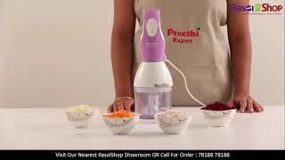 RasoiShop - Preethi Blend-N-Chop HB-801 250-Watt Hand Blender | Electric Chopper